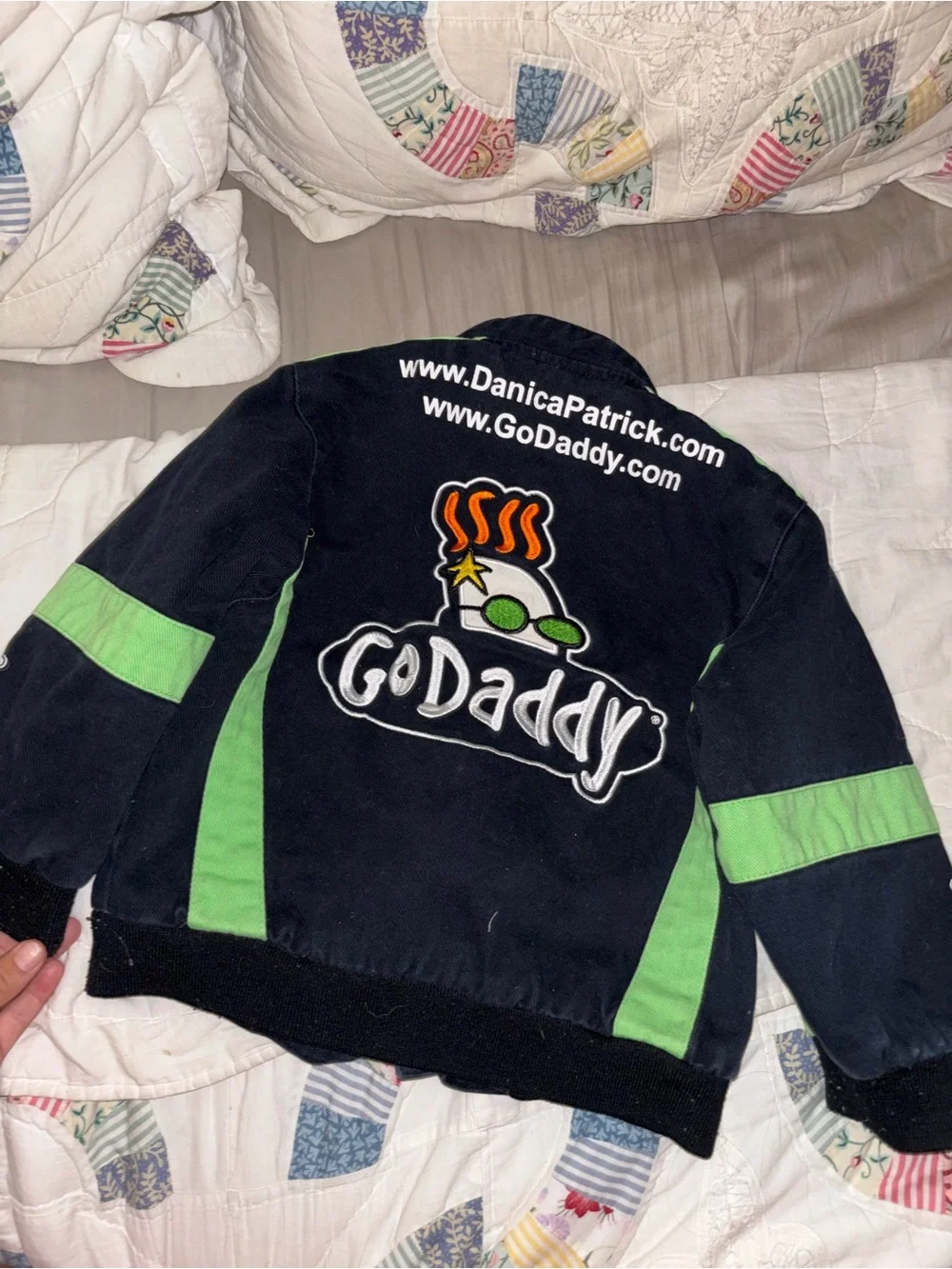 Nascar Danica Patrick Racing Go Daddy Kids Heavy Jacket Size Small